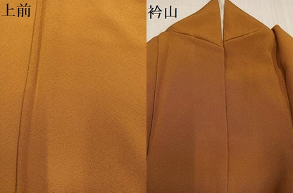 平和屋着物●上質な色無地　狐色　正絹　逸品　AABC3367ph