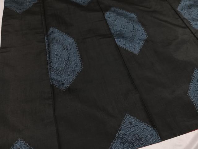 平和屋着物●本場大島紬　地空き　一元7マルキ　亀甲花文　正絹　逸品　AABC3368ph