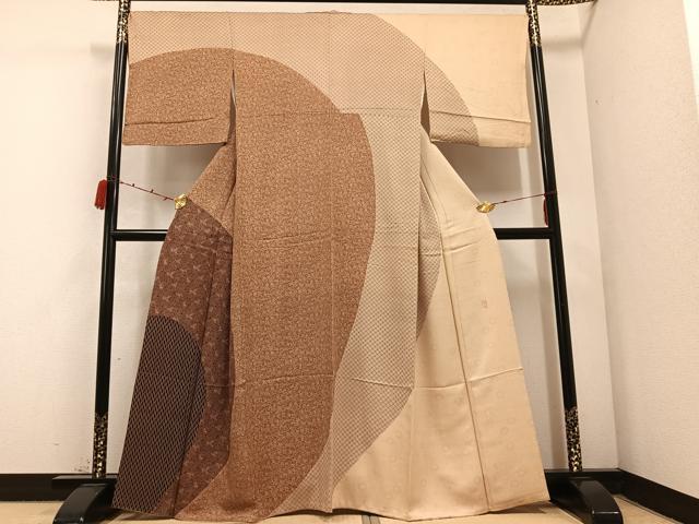 平和屋着物●二代目 川村久太郎　訪問着　花唐草文　正絹　逸品　AABC3371ph