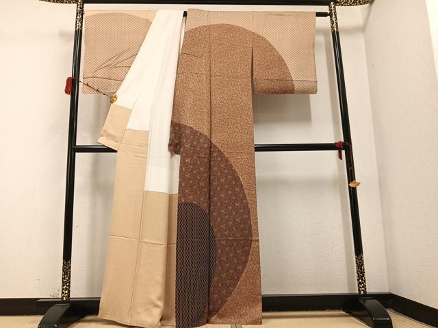 平和屋着物●二代目 川村久太郎　訪問着　花唐草文　正絹　逸品　AABC3371ph