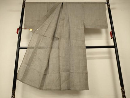 平和屋着物＊夏物 男性 本場小千谷ちぢみ 格子 麻 逸品 未使用 AABC3401jd