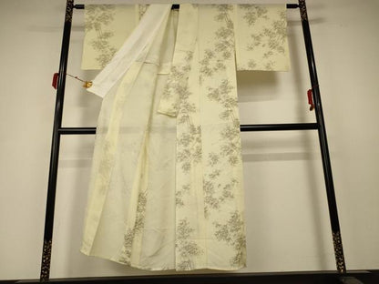 平和屋着物＊夏物 小紋 絽 笹竹文 正絹 逸品 AABC3403jd