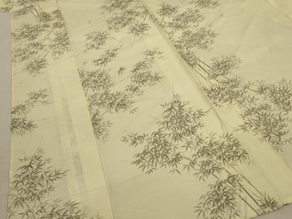 平和屋着物＊夏物 小紋 絽 笹竹文 正絹 逸品 AABC3403jd