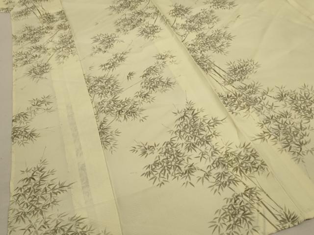 平和屋着物＊夏物 小紋 絽 笹竹文 正絹 逸品 AABC3403jd