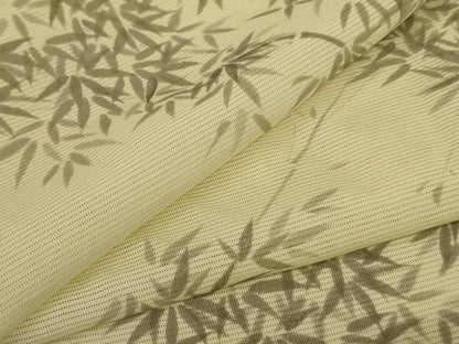 平和屋着物＊夏物 小紋 絽 笹竹文 正絹 逸品 AABC3403jd