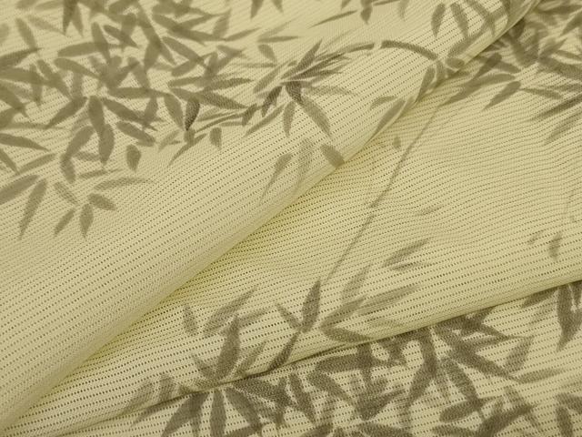 平和屋着物＊夏物 小紋 絽 笹竹文 正絹 逸品 AABC3403jd