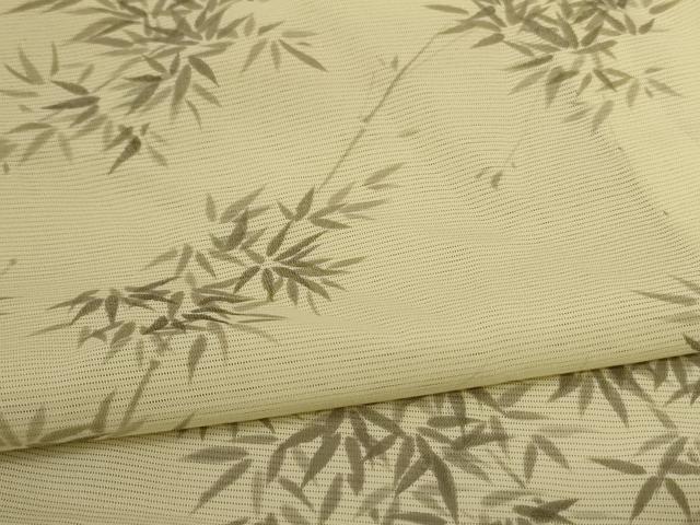 平和屋着物＊夏物 小紋 絽 笹竹文 正絹 逸品 AABC3403jd