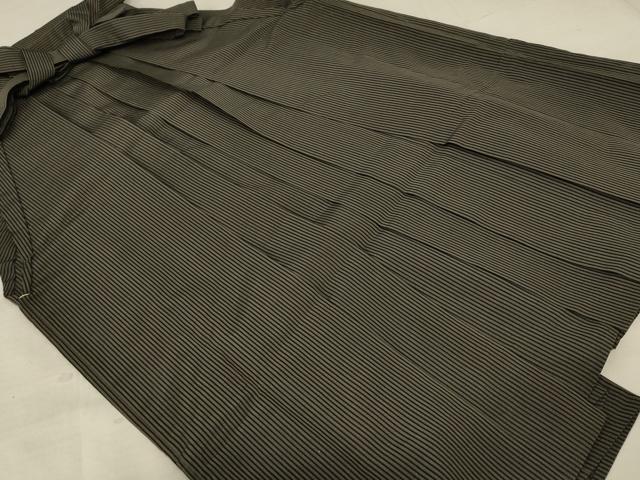 平和屋着物＊夏物 男性 行灯袴 縦絽 縞 正絹 逸品 AABC3407jd