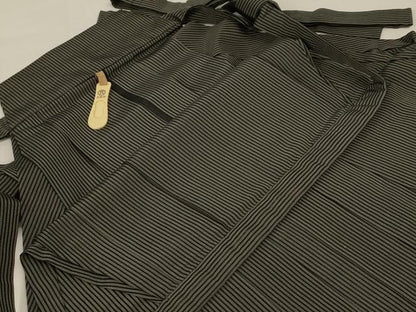 平和屋着物＊夏物 男性 行灯袴 縦絽 縞 正絹 逸品 AABC3407jd