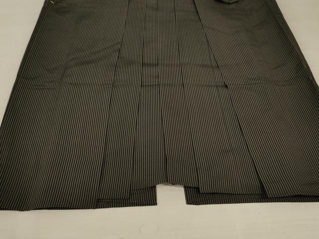 平和屋着物＊夏物 男性 行灯袴 縦絽 縞 正絹 逸品 AABC3407jd