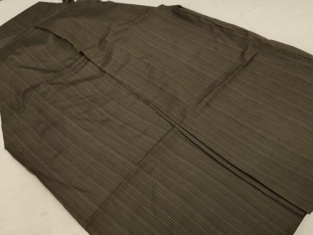 平和屋着物＊夏物 男性 行灯袴 紗 縞 正絹 逸品 AABC3408jd
