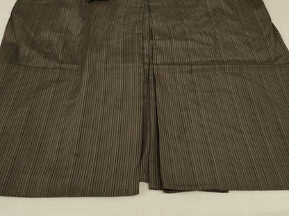 平和屋着物＊夏物 男性 行灯袴 紗 縞 正絹 逸品 AABC3408jd