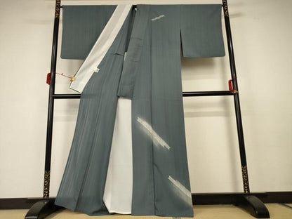 平和屋着物＊夏物 訪問着 紗 草花文 暈し染め 洗える着物 AABC3410jd