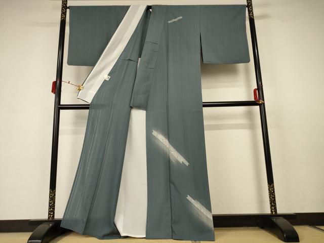 平和屋着物＊夏物 訪問着 紗 草花文 暈し染め 洗える着物 AABC3410jd