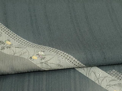 平和屋着物＊夏物 訪問着 紗 草花文 暈し染め 洗える着物 AABC3410jd
