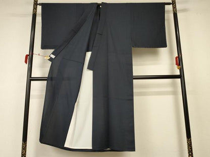 平和屋着物＊夏物　男性　洗える最高級着物　＜英＞はなぶさ謹製　色無地　蝋色　洗える着物　未使用　AABC3411jd