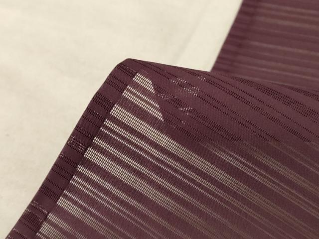 平和屋着物＊夏物 色無地 絽 紫鳶色 洗える着物 AABC3412jd