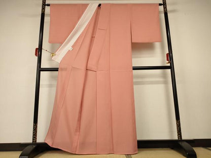 平和屋着物＊夏物 人間国宝・羽田登喜男監修 色無地 絽 深支子色 さんび謹製 洗える着物 AABC3414jd