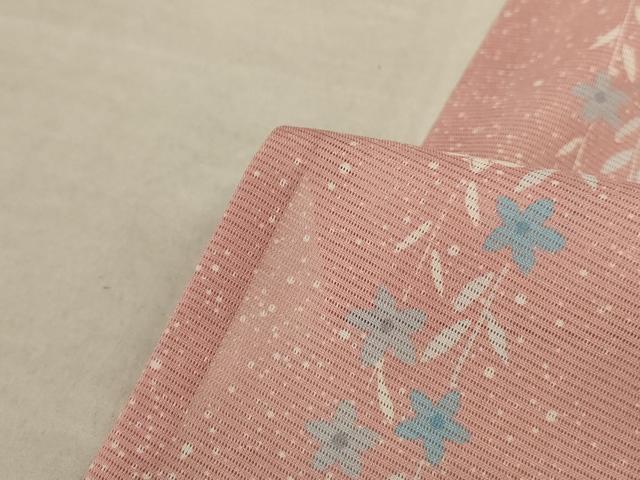 平和屋着物＊夏物 小紋 絽 草花間道 洗える着物 AABC3417jd