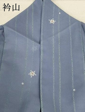 平和屋着物＊夏物 小紋 絽 舞花文 洗える着物 AABC3420jd