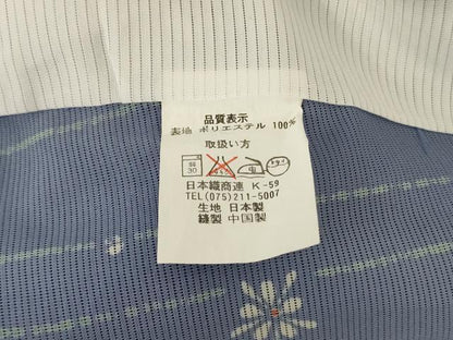 平和屋着物＊夏物 小紋 絽 舞花文 洗える着物 AABC3420jd