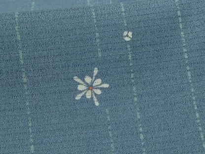 平和屋着物＊夏物 小紋 絽 舞花文 洗える着物 AABC3425jd