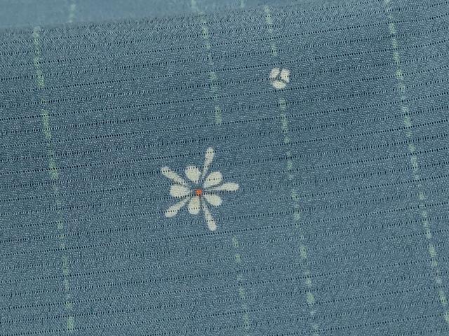平和屋着物＊夏物 小紋 絽 舞花文 洗える着物 AABC3425jd
