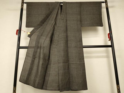 平和屋着物＊夏物 男性 上布 80亀甲 総詰め 麻 逸品 AABC3428jd