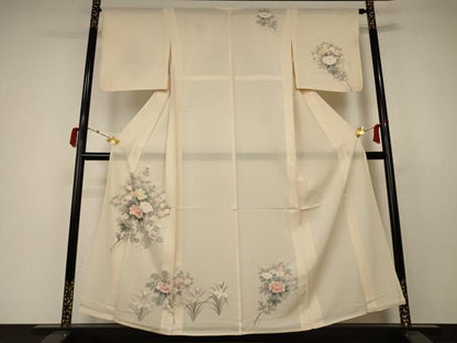 平和屋着物＊夏物 訪問着 絽 草花文 正絹 逸品 AABC3431jd