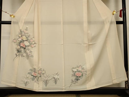 平和屋着物＊夏物 訪問着 絽 草花文 正絹 逸品 AABC3431jd