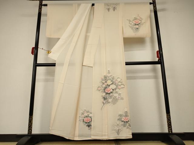 平和屋着物＊夏物 訪問着 絽 草花文 正絹 逸品 AABC3431jd