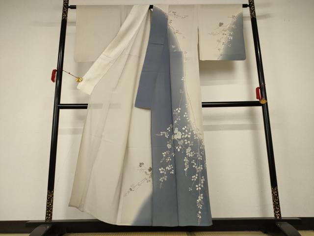 平和屋着物＊夏物 訪問着 絽 枝葉文 正絹 逸品 AABC3432jd