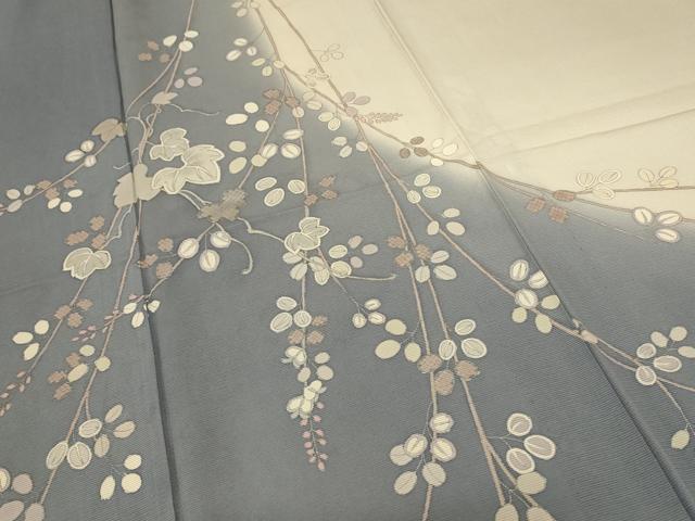 平和屋着物＊夏物 訪問着 絽 枝葉文 正絹 逸品 AABC3432jd