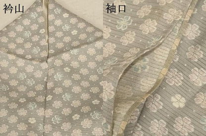 平和屋着物＊夏物 小紋 絽 花尽くし 正絹 逸品 AABC3433jd