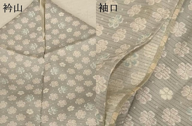 平和屋着物＊夏物 小紋 絽 花尽くし 正絹 逸品 AABC3433jd