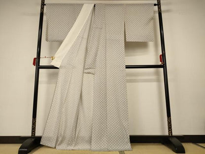 平和屋着物＊夏物 小紋 絽 花尽くし 正絹 逸品 AABC3433jd