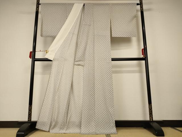 平和屋着物＊夏物 小紋 絽 花尽くし 正絹 逸品 AABC3433jd