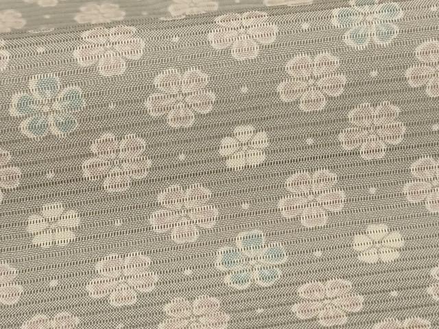 平和屋着物＊夏物 小紋 絽 花尽くし 正絹 逸品 AABC3433jd