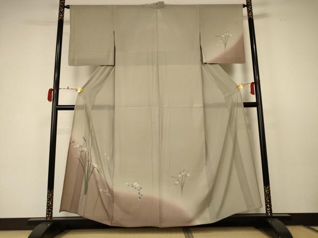平和屋着物＊夏物 訪問着 絽縮緬 草花文 正絹 逸品 AABC3434jd