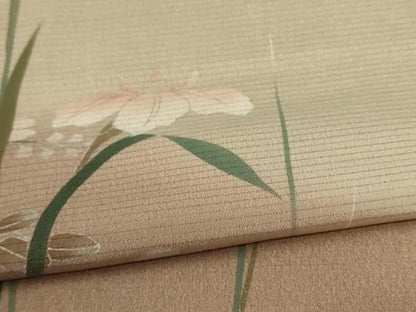 平和屋着物＊夏物 訪問着 絽縮緬 草花文 正絹 逸品 AABC3434jd