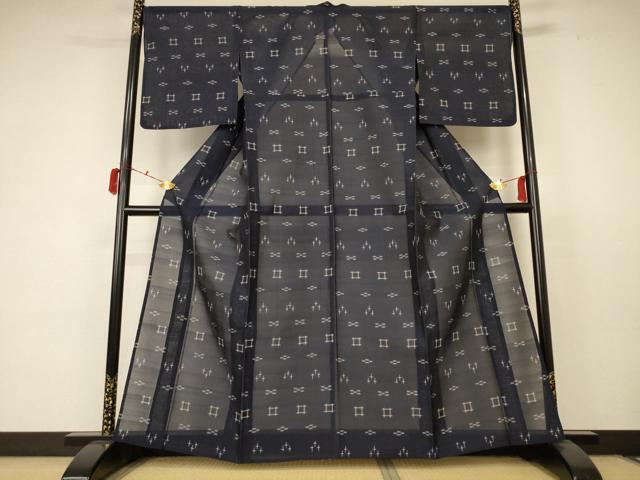 平和屋着物＊夏物 本場琉球絣 夏琉球 紗 正絹 逸品 AABC3436jd