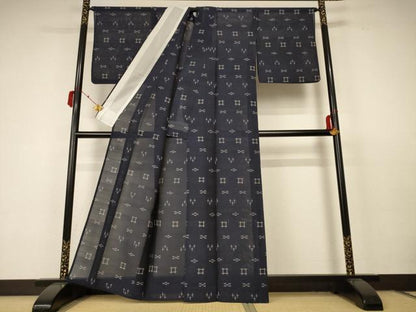 平和屋着物＊夏物 本場琉球絣 夏琉球 紗 正絹 逸品 AABC3436jd