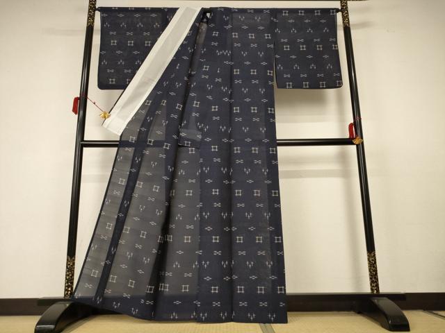 平和屋着物＊夏物 本場琉球絣 夏琉球 紗 正絹 逸品 AABC3436jd