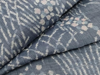 平和屋着物＊夏物　小千谷ちぢみ　草花文　麻　逸品　AABC3437jd