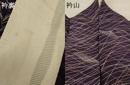 平和屋着物＊夏物　小千谷ちぢみ　薄文　麻　逸品　AABC3440jd