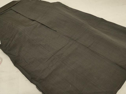 平和屋着物＊夏物 男性 行灯袴 縞 正絹 逸品 AABC3444jd