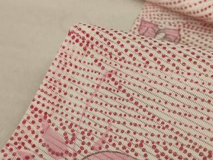 平和屋着物＊夏物 小紋 絽 立波花文 洗える着物 AABC3467jd