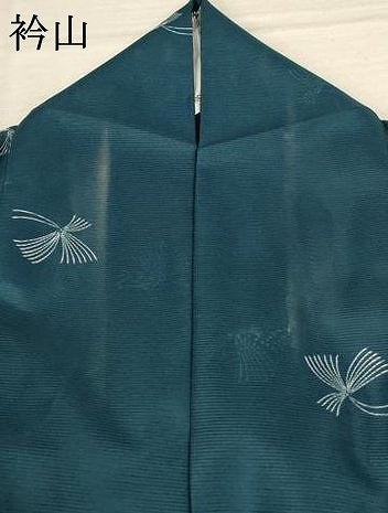 平和屋着物＊夏物 小紋 絽 舞花文 洗える着物 AABC3471jd