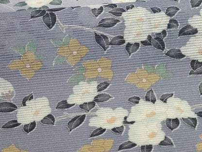 平和屋着物＊夏物 訪問着 絽 草花文 金彩 洗える着物 AABC3478jd
