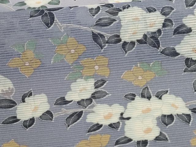 平和屋着物＊夏物 訪問着 絽 草花文 金彩 洗える着物 AABC3478jd